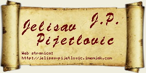 Jelisav Pijetlović vizit kartica